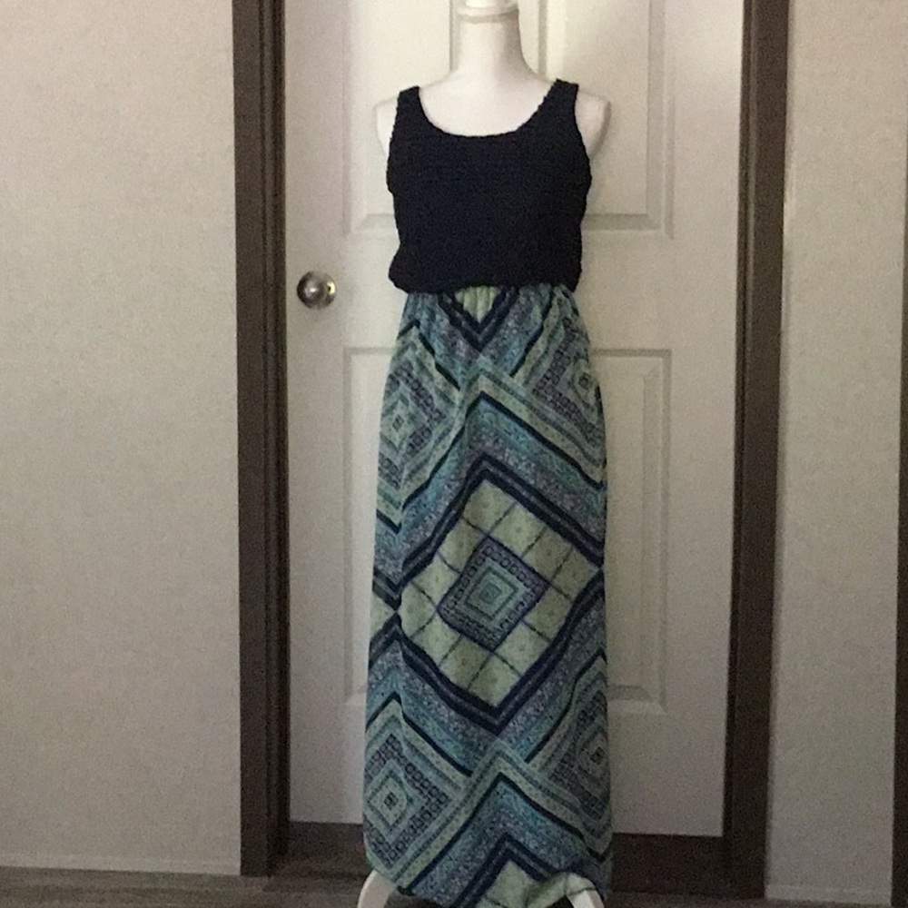 Alison Brittney multi-colored design maxi dress